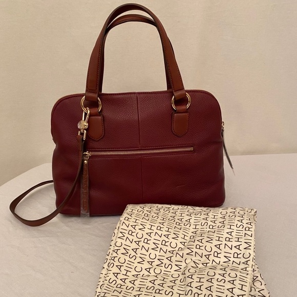 ISAAC MIZRAHI NEW Handbag With Tassels Key Fob - Picture 3 of 7